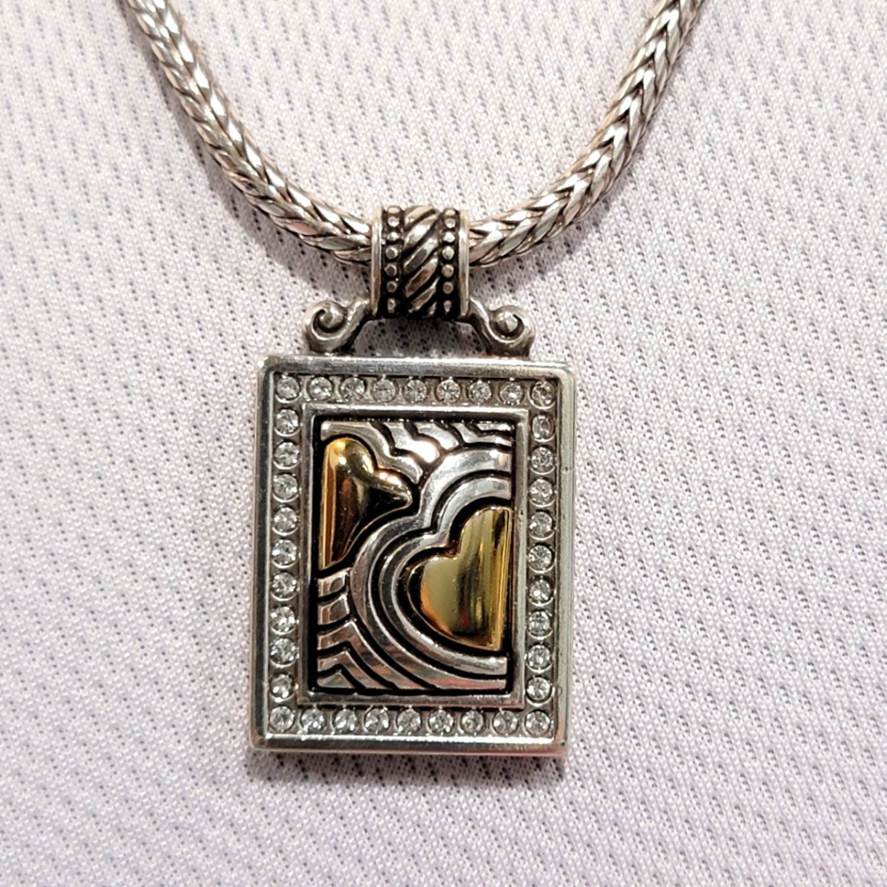 Unique Retired Brighton Puff Rectangular Heart Pe… - image 2